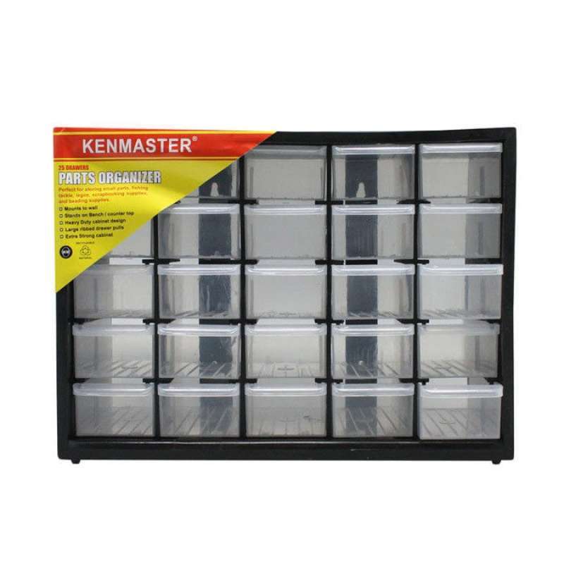 Promo rak komponen racco drawer laci parts organizer kenmaster 25 slot
