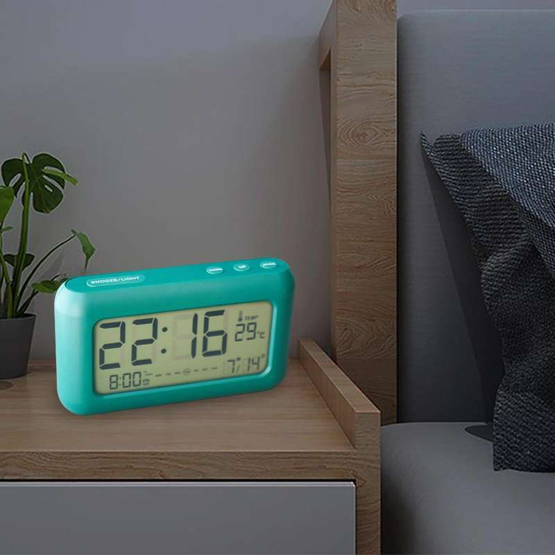 Jual Digital Electronic Clock Calendar Temperature Display Bedside