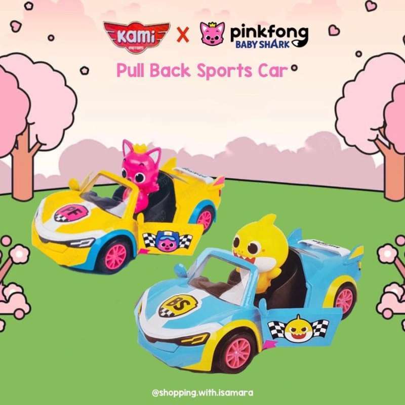 Jual Pinkfong Baby Shark Pull Back Sports Car / Mainan Mobilan - Baby