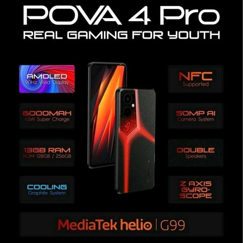 Jual Tecno Pova 4 pro 8/256 special edition garansi resmi di Seller ...