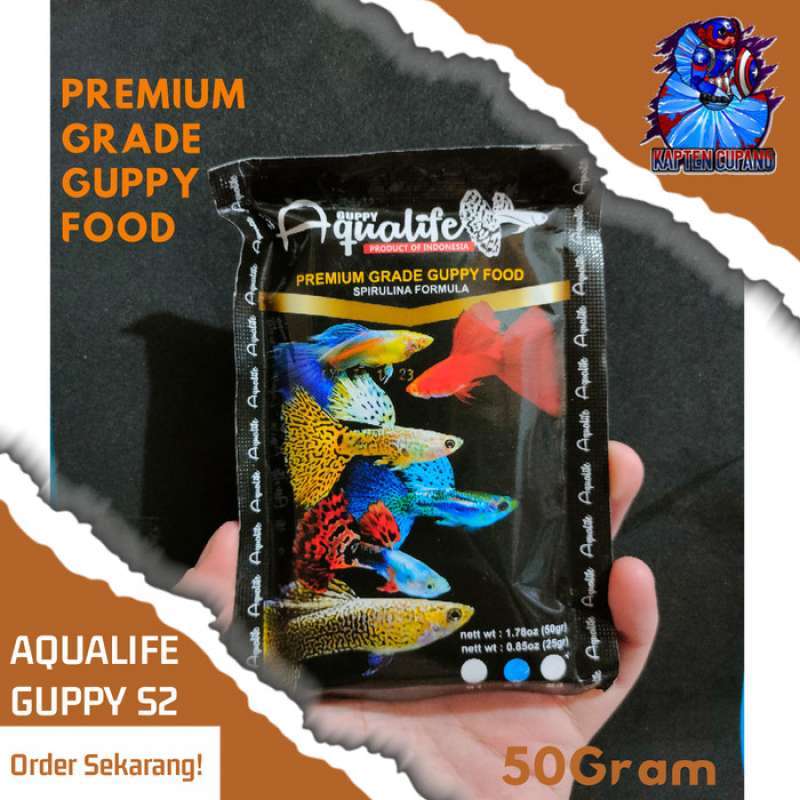 Jual Aqualife Guppy S2 Premium Grade Guppy Food 50Gram di Seller DENTA PET SHOP Kalibata