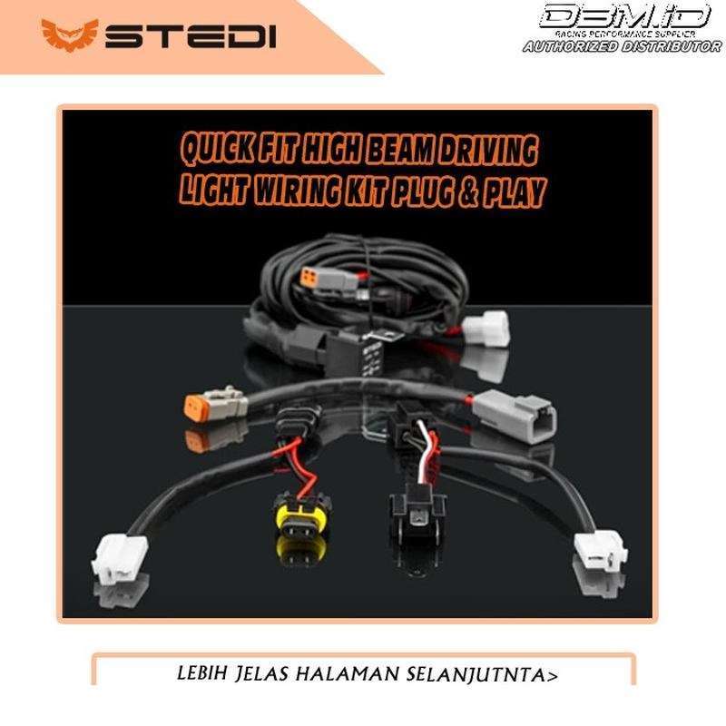 Jual STEDI Kabel Quick Fit High Beam Driving Light Wiring Kit Plug