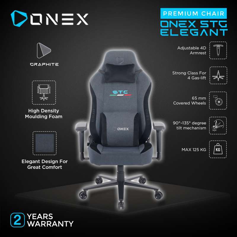 Onex Store Promo ONEX STC ELEGANT SERIES PREMIUM GAMING CHAIR KURSI - GRAPHITE ...