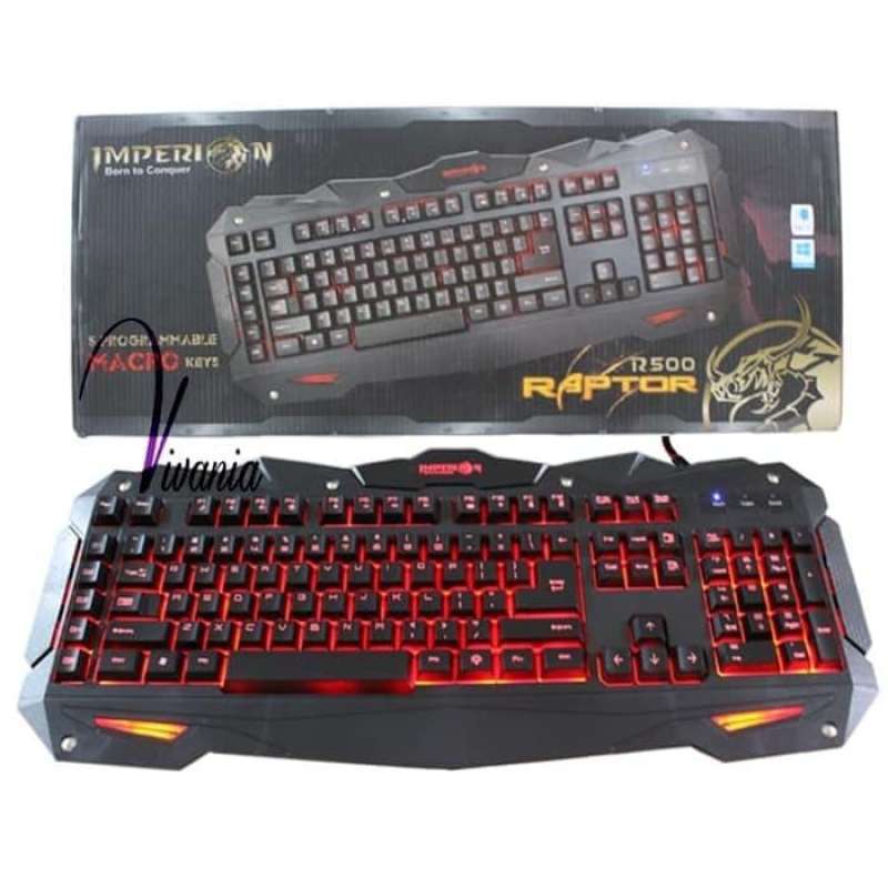 Jual Imperion Gaming Keyboard Raptor 500, 5 Programmabe Macro Key, Ori