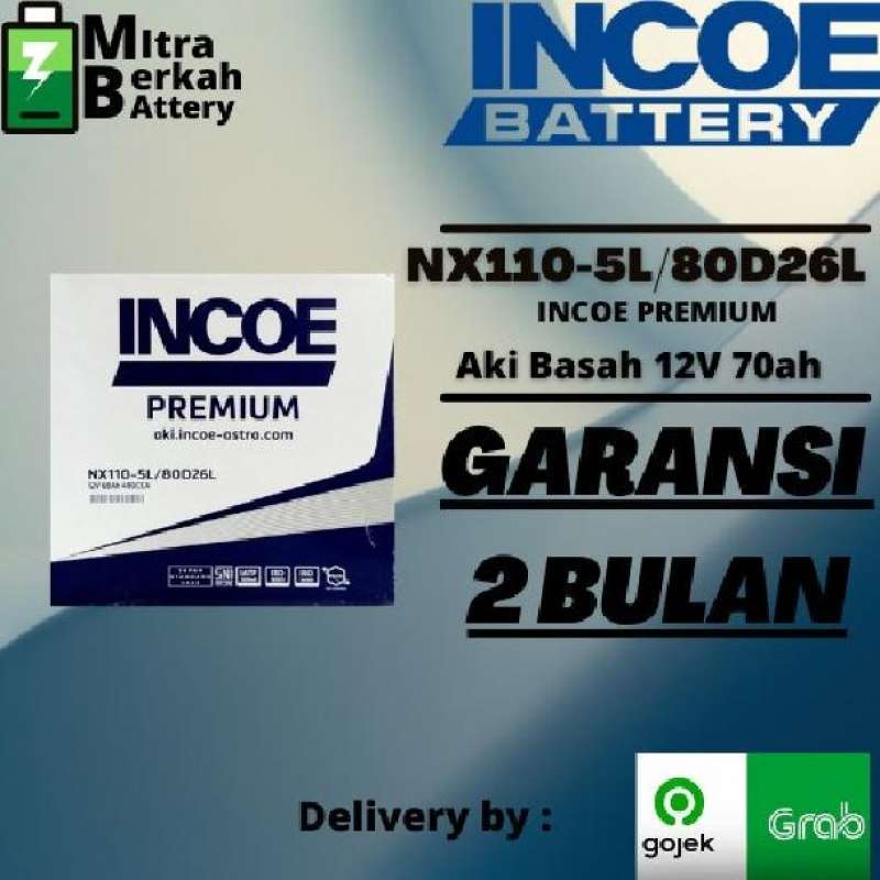 Jual AKI BASAH MOBIL PAJERO SPORT DIESEL 80D26L INCOE PREMIUM di Seller