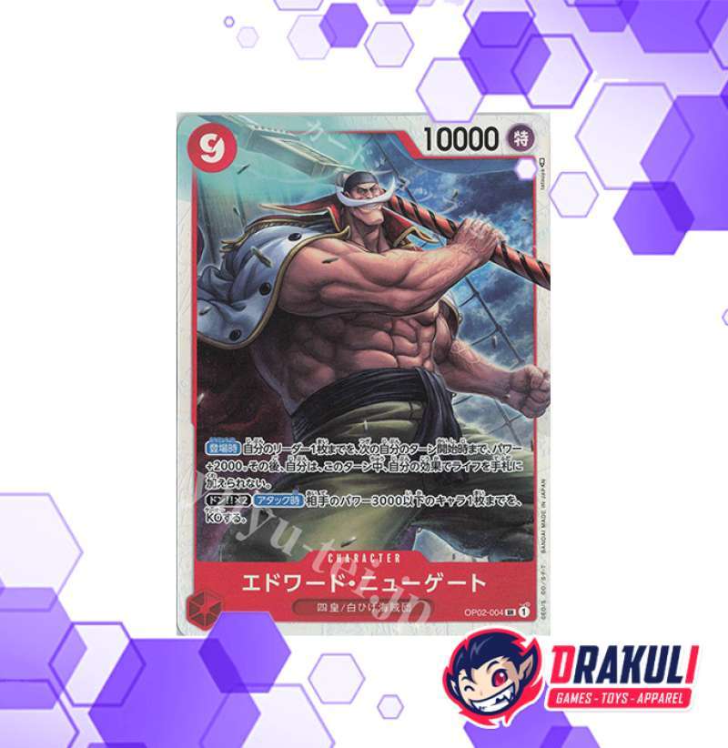 Jual One Piece Card Game Edward Newgate OP02004 SR di Seller Drakuli