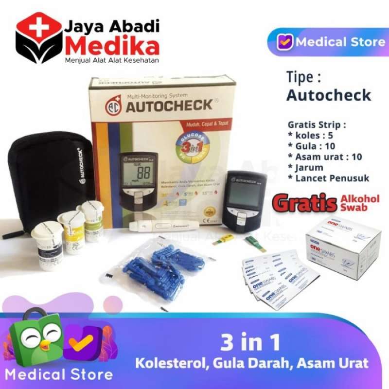 Promo Alat Tes Kolesterol Gula Asam Urat 3 In 1 Autocheck Alat Tes