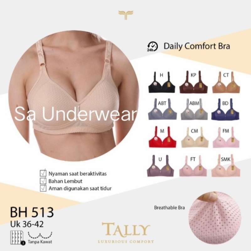 Jual Tally Bra HariHari Daily Comfort Bra Size 3642 Semua Ukuran di