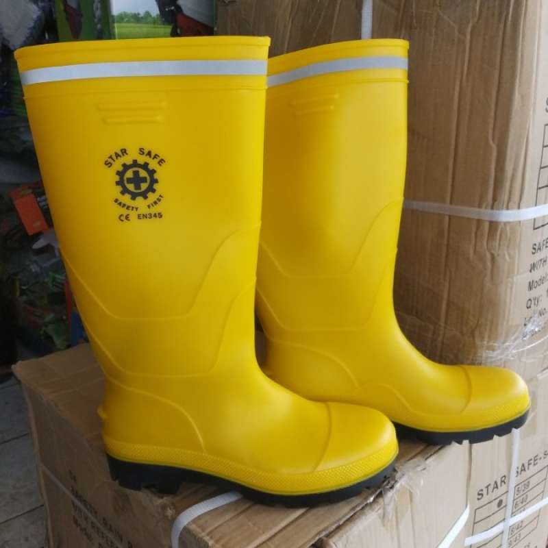 Jual Sepatu Safety Boots Ujung Besi Pengaman Safety Pengaman En 345