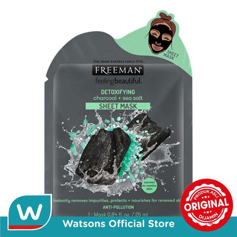 Jual Freeman Charcoal + Sea Salt Sheet Mask di Seller WATSONS