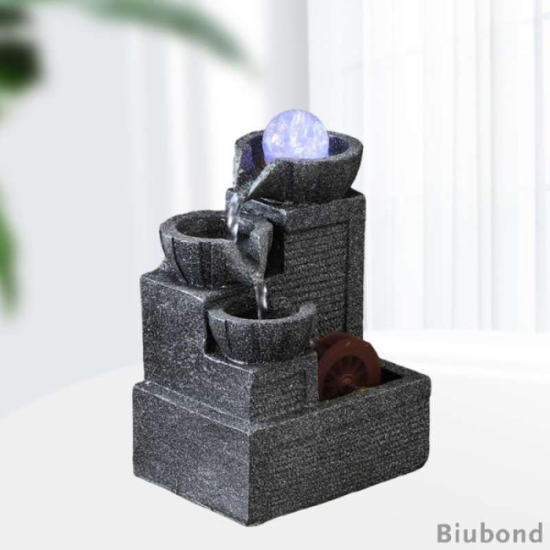 Jual Spinning Orb Tabletop Fountain With Led Light, Relaxation Desktop