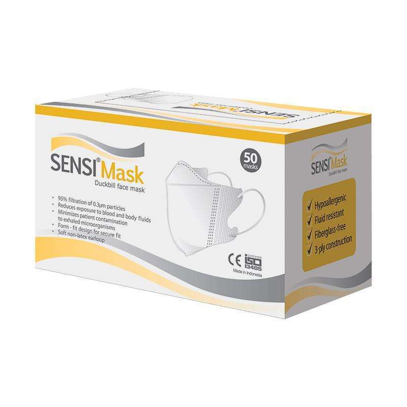 Promo Sensi Mask Duckbill Face Mask White [50 Masks] Diskon 48 di