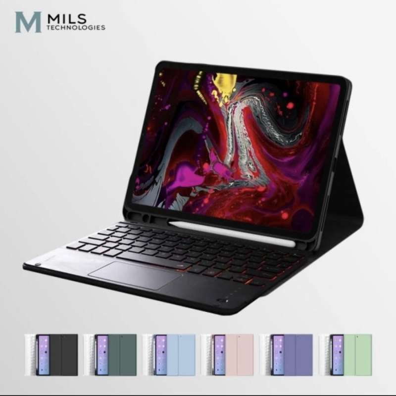 Jual MILS RGB Backlit Touchpad Keyboard Case iPad 7 8 9 Pro 11 Air 4 5 M1 di Seller METTALIGHT