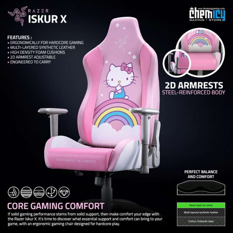 Jual Razer Iskur X Hello Kitty and Friends Gaming Chair / Kursi Gaming di Seller Chemicy Gaming