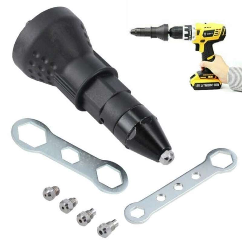 Cordless Drill Rivet Gun Adapter - Pulls Rivets Fast With Your Power Drill