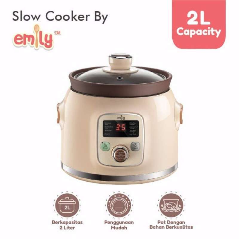 Jual Emily Slow Cooker Claypot 2L Model ESC32001 Beige di Seller