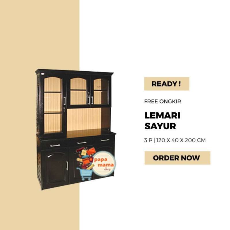 Jual Lemari sayur 3 Pintu Rak Serbaguna 4 Pintu Kitchen Set Medan