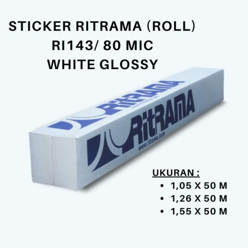 Promo Sticker Ritrama White Gloss (Roll) | Uk. 1,05 - 1,55 M Diskon 20% ...