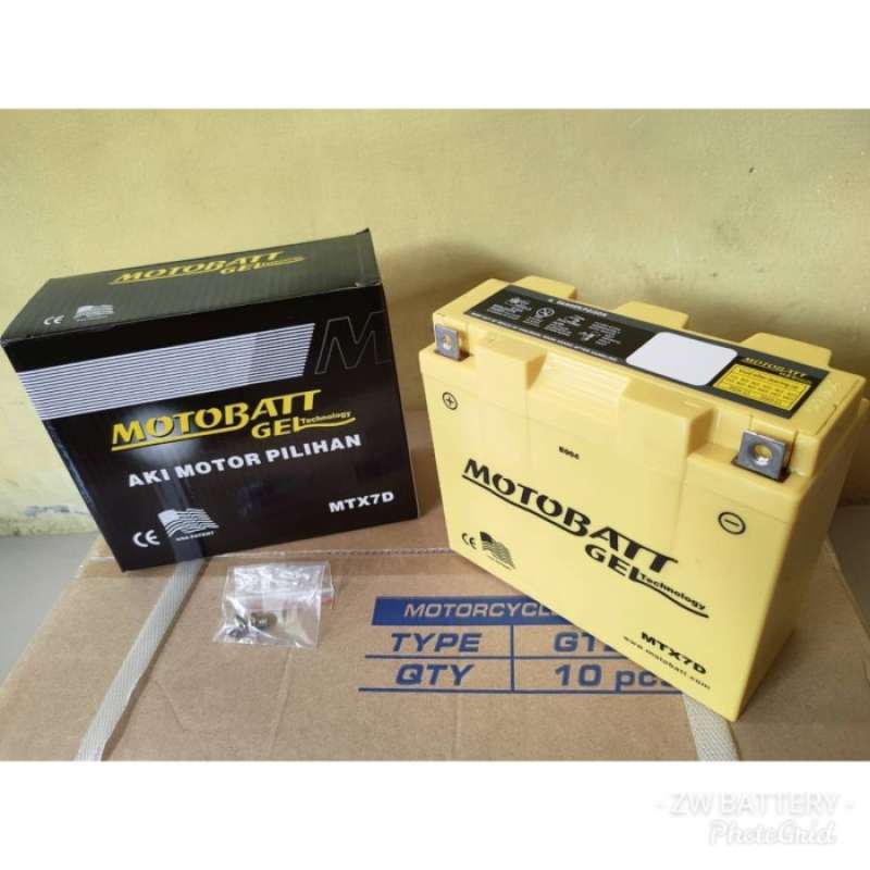 Jual Aki Motor Honda Tiger 2000,Tiger Revo Motobatt Aki Gel MTX7D 7Ah