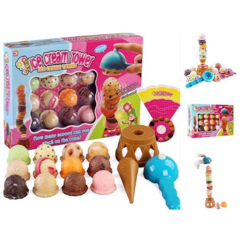 Jual Mainan Ice Cream Tower Scoop Building Es Krim Tower Di Seller Our