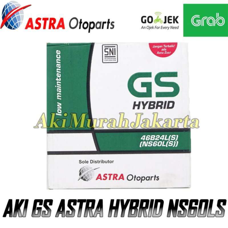 Jual Aki Mobil Toyota Yaris GS HYBRID Astra NS60LS Aki Basah 12V / 45