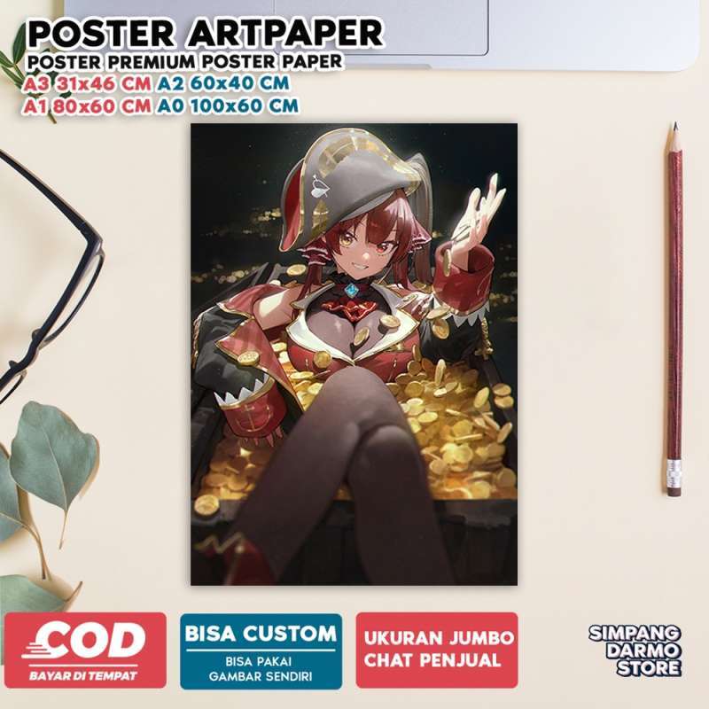 Jual Poster Houshou Marine Fans Houshou no Ichimi Hiasan Dinding Tema ...