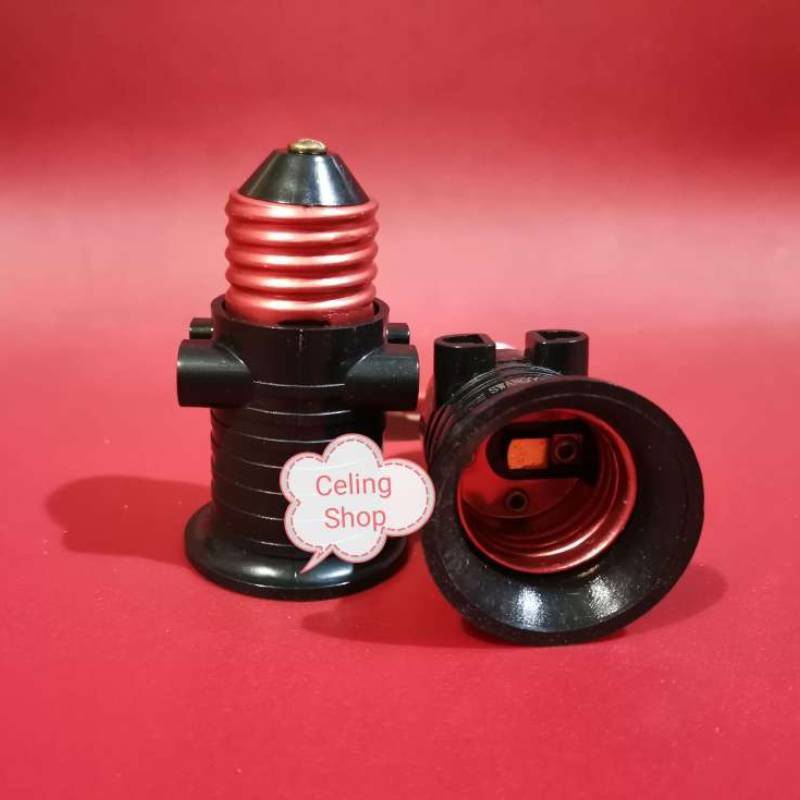 Promo fitting KOMBINASI biasa rumah lampu colok SNI murah Diskon 7% di Seller Celing Market