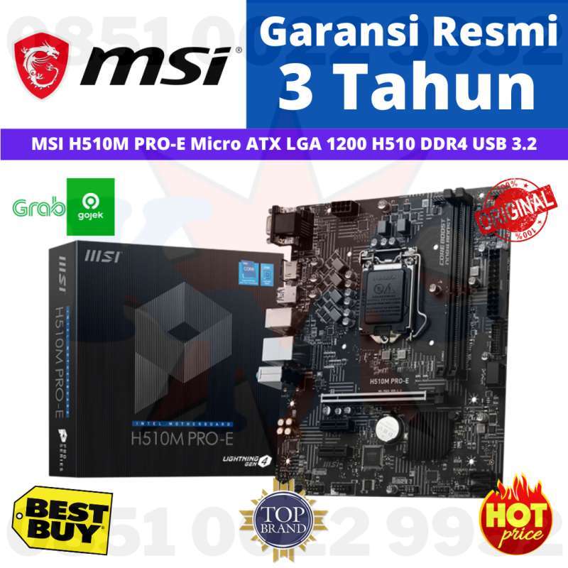 Promo Motherboard MSI H510M PROE Micro ATX LGA 1200 H510 DDR4 USB 3.2