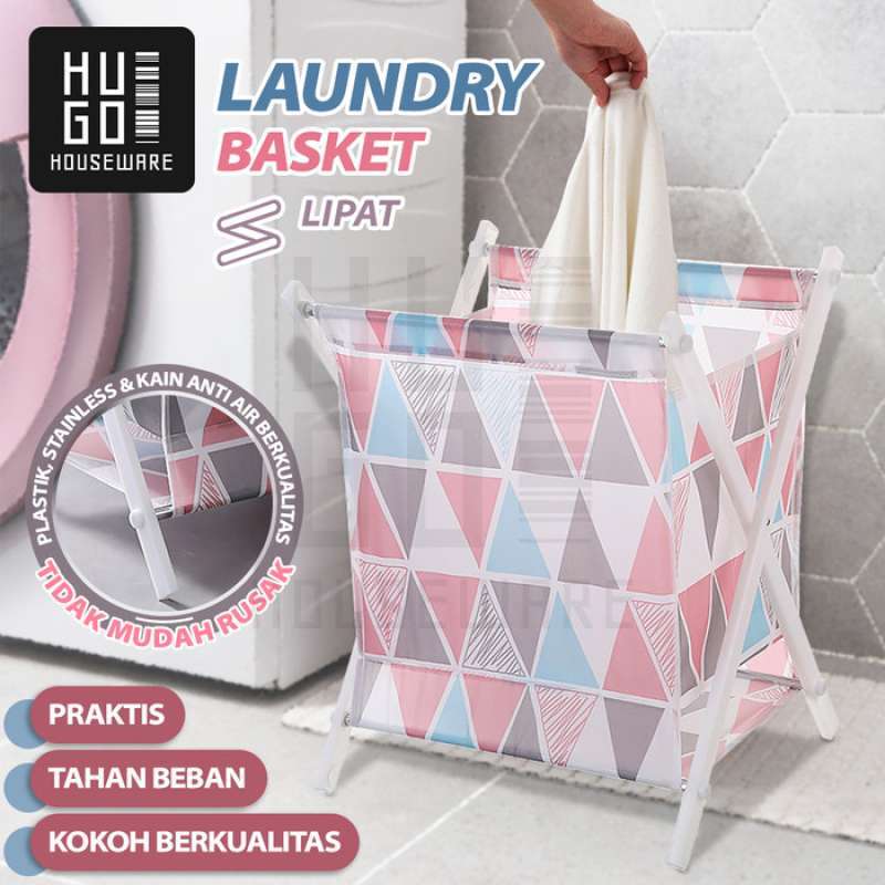 Promo HUGO Keranjang Baju Kotor Pakaian Laundry Bag Ukuran Jumbo Bisa