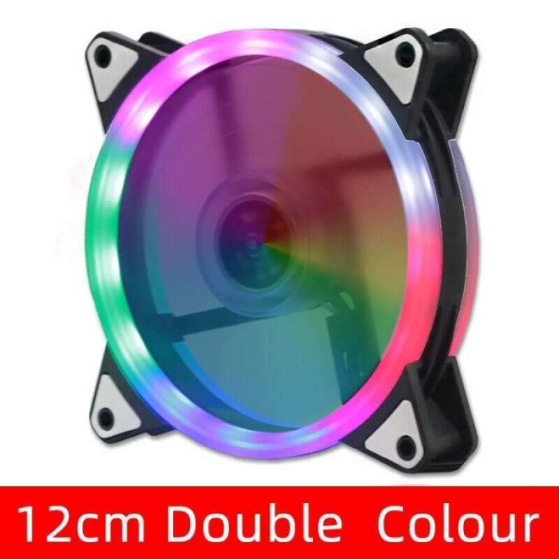 Promo Ninth World CPU Fan Cooler PC Cooling Case Anti Vibration 15 LED