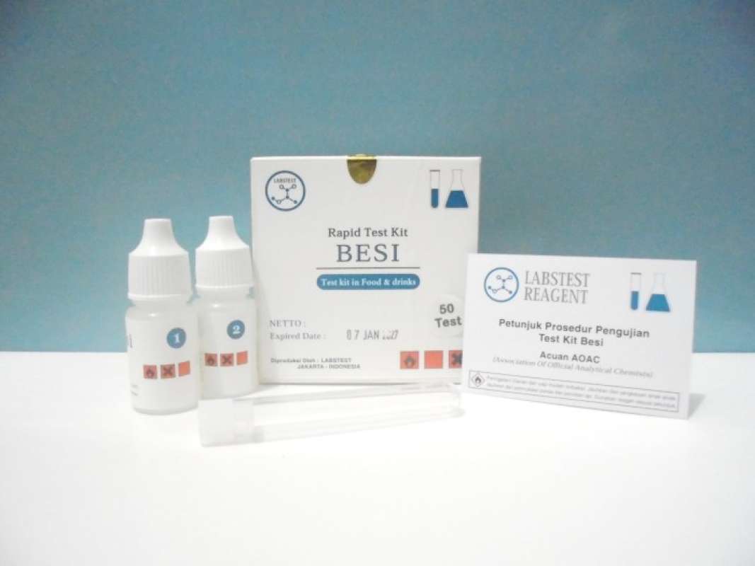 Promo TEST KIT BESI (FE) / REAGENT UJI CEPAT BESI / FE TEST KIT LABS