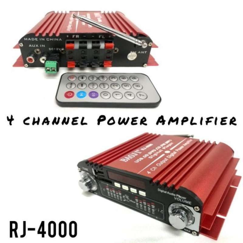 Jual POWER AMPLIFIER MINI 4 CHANNEL RJ4000 di Seller markas audio