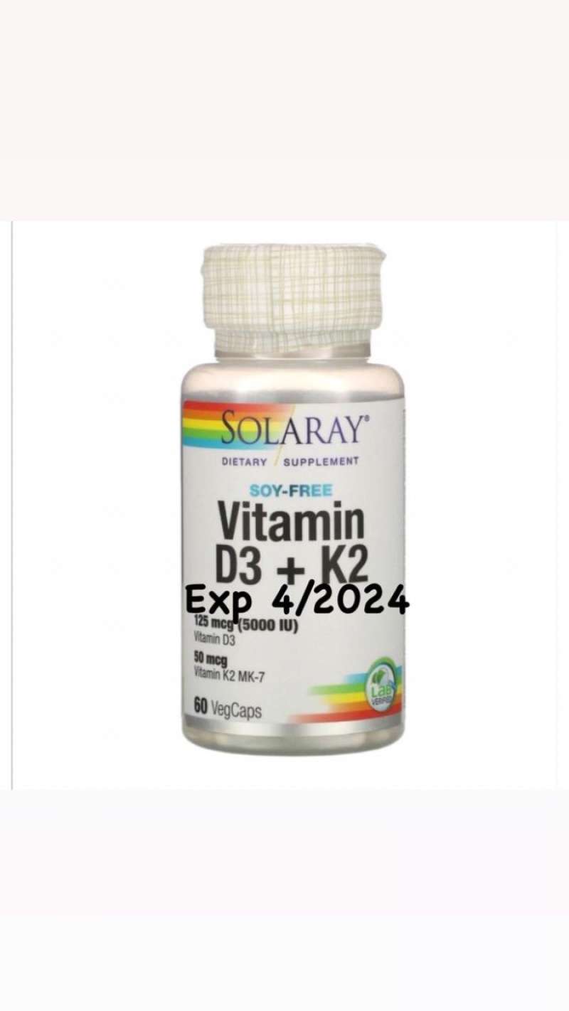 Promo SOLARAY VITAMIN D3 + K2 5000 IU (60 VEGGIE KAPSUL) Diskon 33% di ...