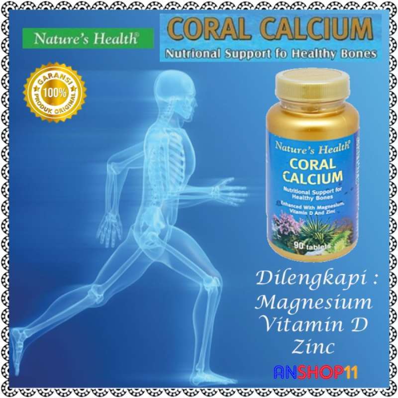Promo Nature Health Coral Calcium 90 tablet vitamin kalsium tulang