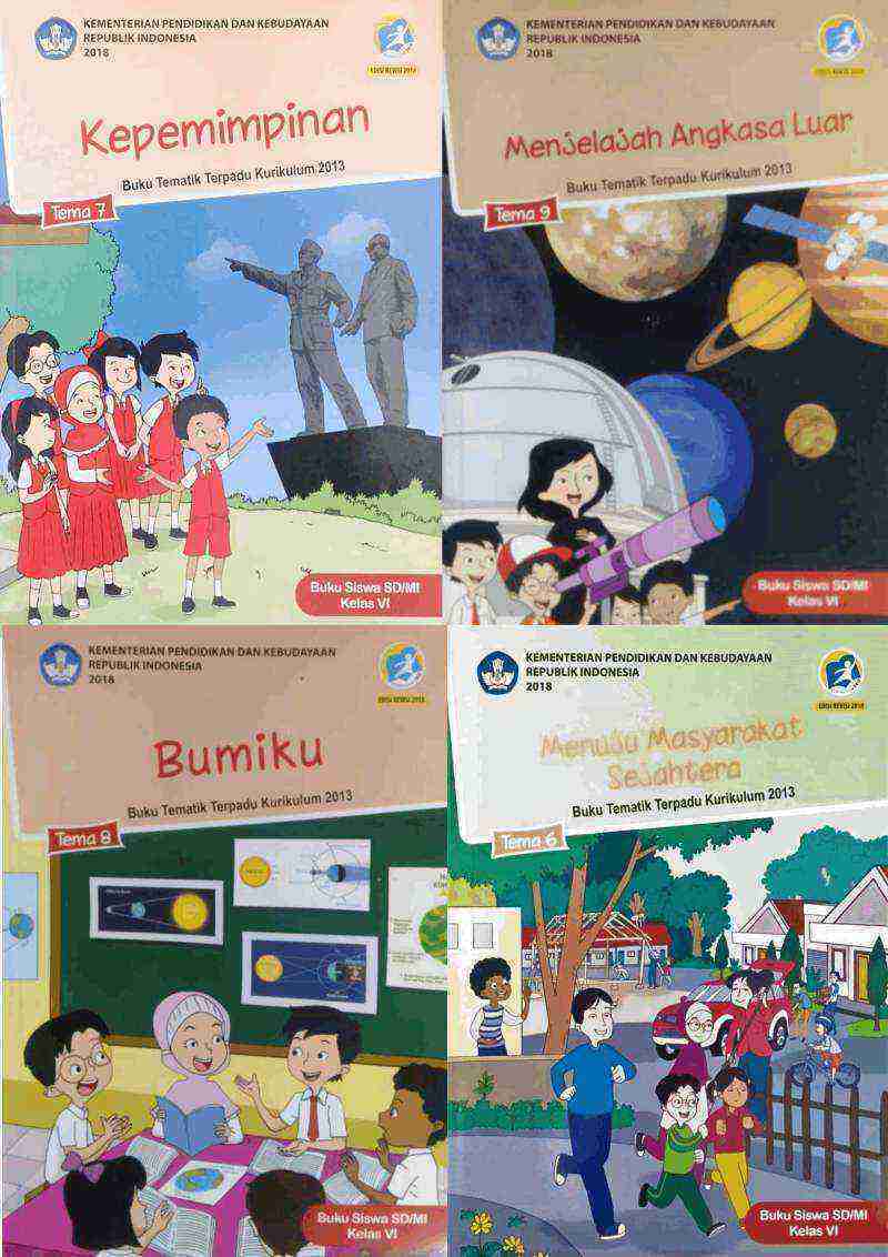 Jual Buku Tematik Kemendikbud Siswa SD K13 Kelas 6 Semester 2 Revisi ...