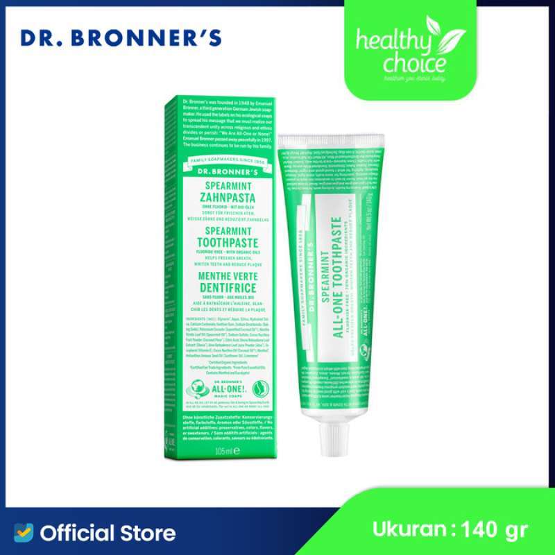 Jual Dr. Bronner's All-one Toothpaste Spearmint 140 Gr Pasta Gigi ...