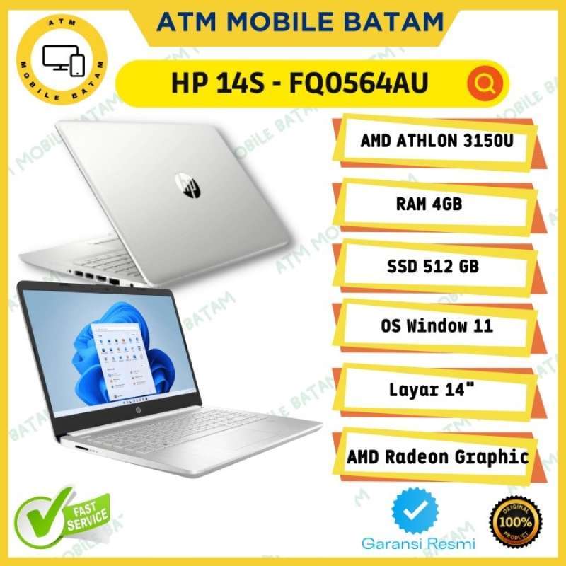 Jual HP 14s AMD ATHLON GOLD 3150U RAM 4GB 512GB SSD RADEON GRAPHICS WIN ...