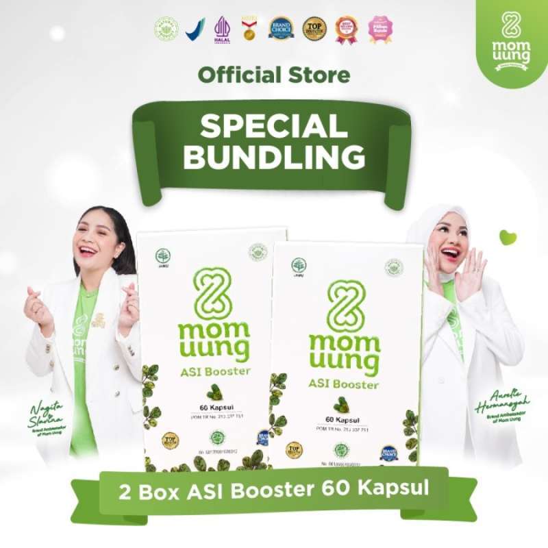 Promo Mom Uung Asi Booster Bundling 2 Box Isi 60 Kapsul / Pelancar Asi ...