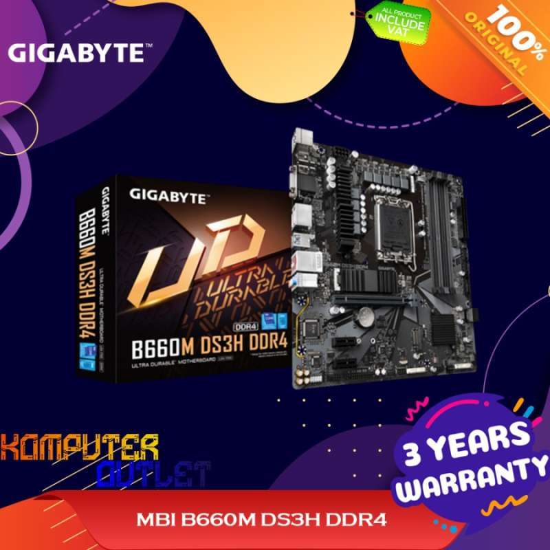 Jual Gigabyte B660m Ds3h Ddr4 Motherboard Intel Gen 12 (lga 1700 Ddr4