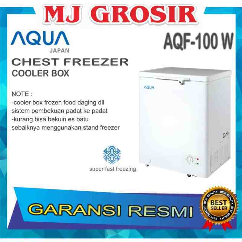 Jual AQUA AQF 100 W CHEST FREEZER BOX 100 L 100 LITER SANYO JAPAN