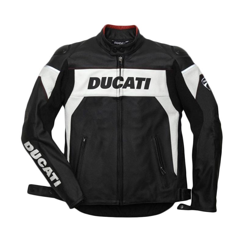 Jual Ducati Hi Tech 13 Leather Man Jaket Motor - Black White - 58 Di ...