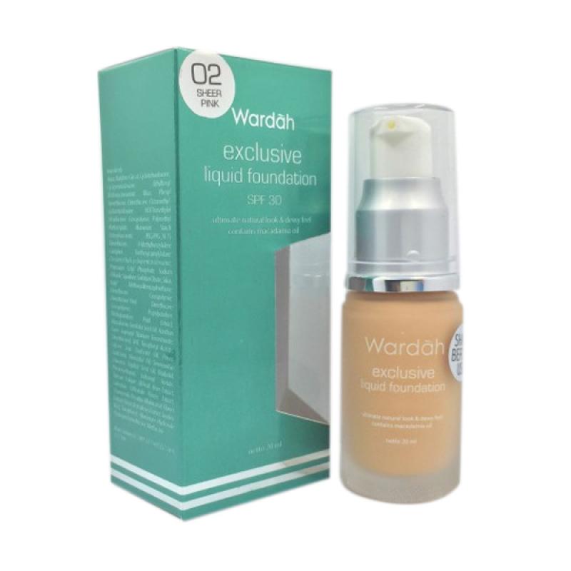 Jual Wardah Exlusive 02 Sheer Pink Liquid Foundation