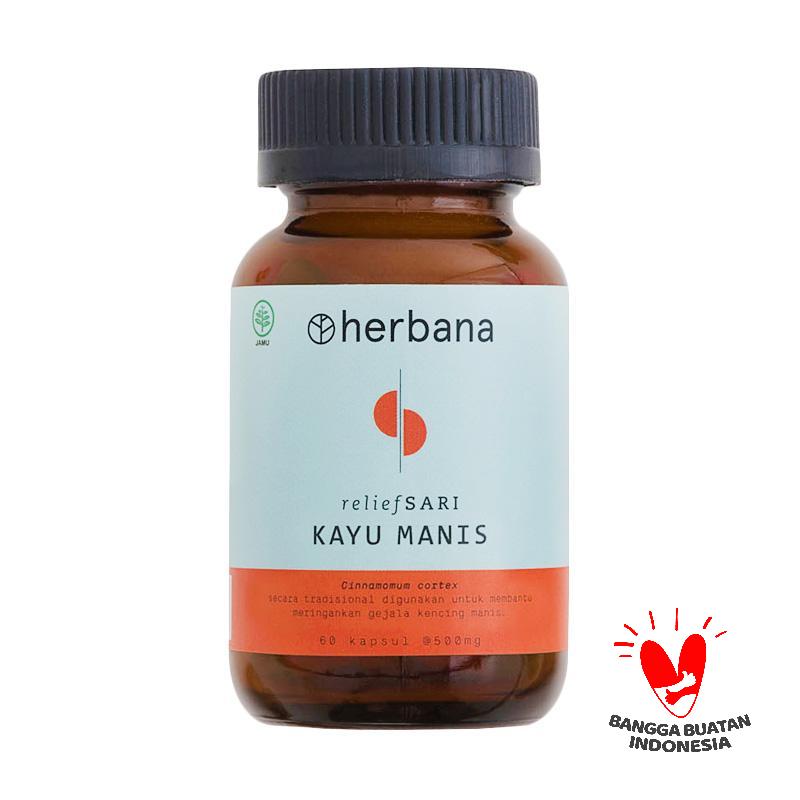 √ Herbana Relief Sari Kayu Manis Obat Herbal [60 Capsule] Terbaru Juli