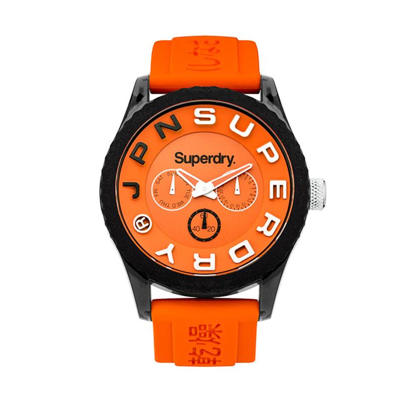 jual superdry syg170o jam tangan pria black orange jual superdry syg170o jam tangan pria black orange