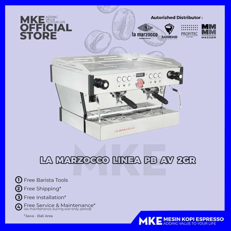 Jual La Marzocco PB AV 2 Group Mesin Kopi Otomati Stainless Steel di