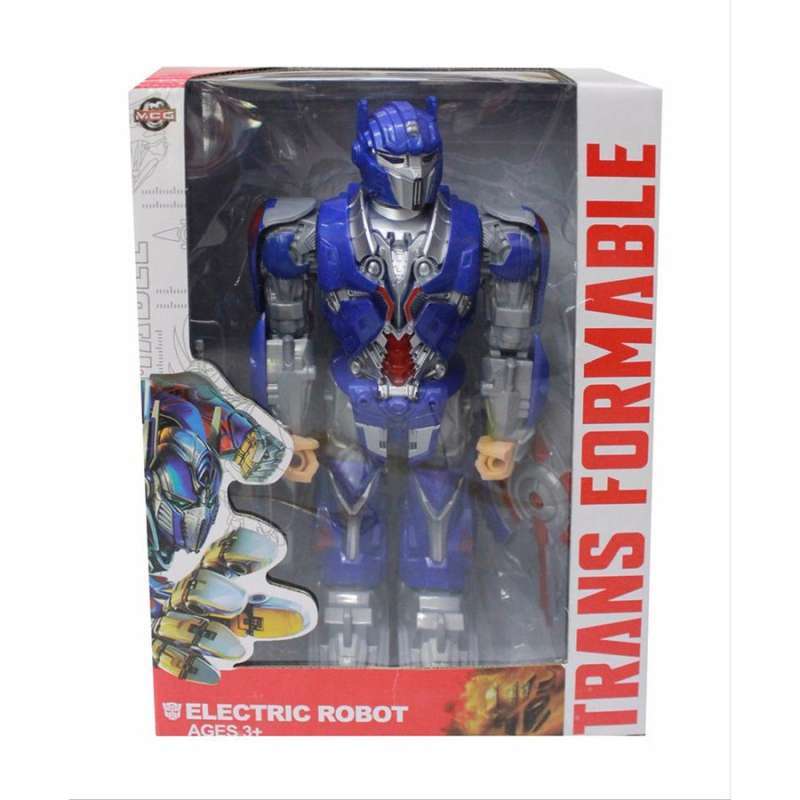 Jual Mainan Anak Electric ROBOT TRANSFORMABLE Transformers Optimus ...
