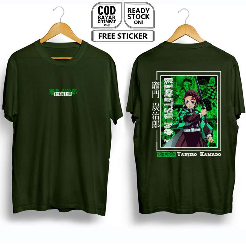 Promo KAOS TANJIRO KAMADO KIMETSU NO YAIBA KYODAI NO KIZUNA ANIME MANGA