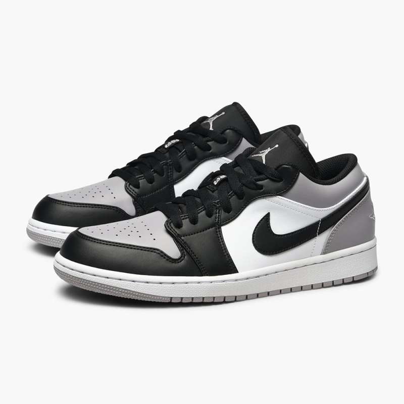 aj1 low black white grey