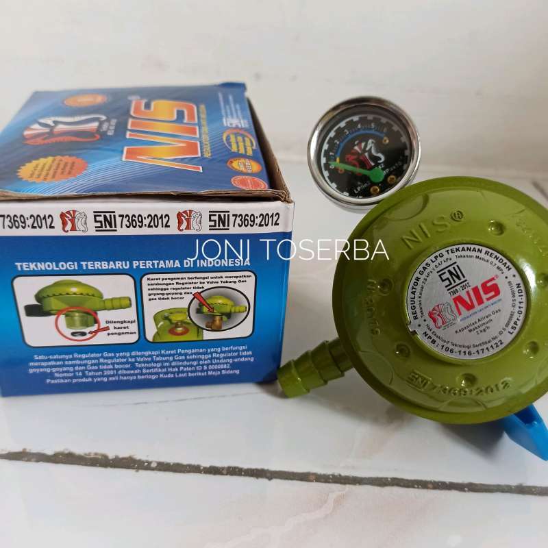 Jual Regulator Gas LPG Anti Meledak NIS Logo Kuda Laut Tekanan Rendah