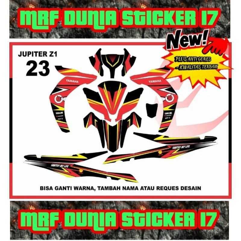 Jual Sticker decal motor Jupiter Z1 Full Body stiker dekal Jupiter Z1